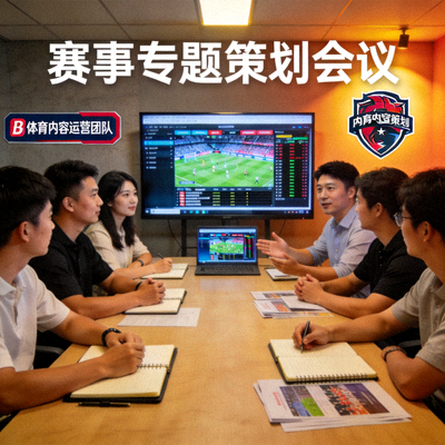 B体育内容运营团队会议场景 - 团队成员正在策划赛事专题