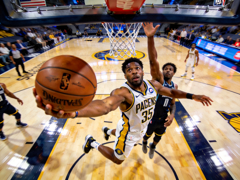 NBA季后赛东西部决赛激烈对抗瞬间 - 篮球运动员飞身扣篮特写